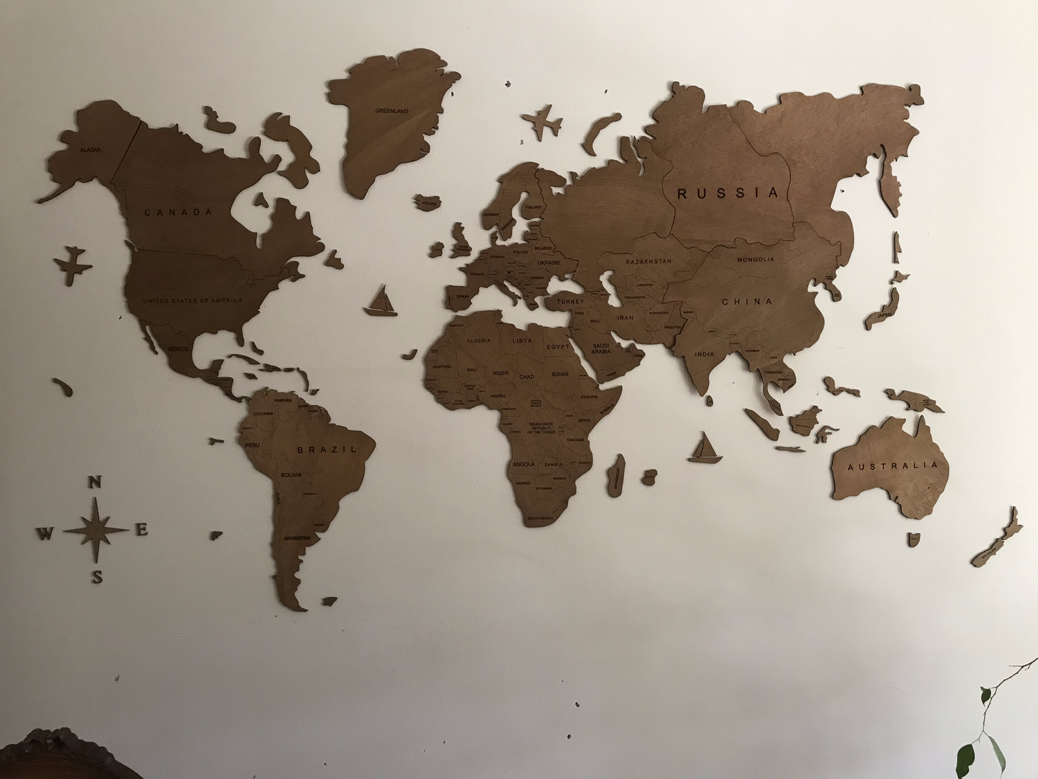 Map Mundo Madera 